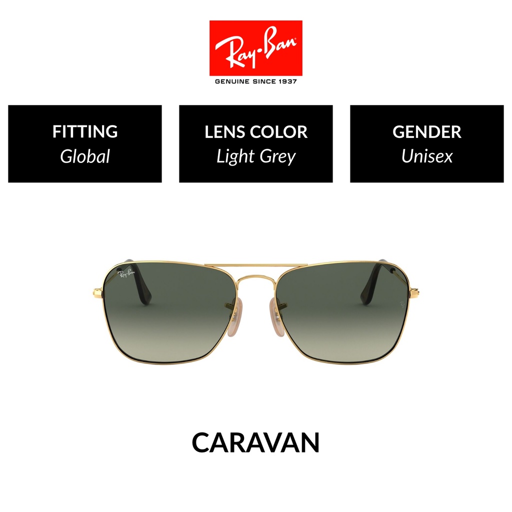 WINDU_ RAY-BAN Caravan RB3136 181/71 Global Fitting Sunglasses 58mm
