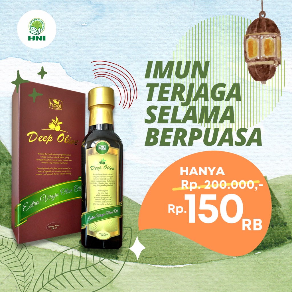 Minyak Zaitun Murni Asli Untuk Diminum Kesehatan /HNI Olive Oil/ Extra Virgin Olive Oil/250 ml
