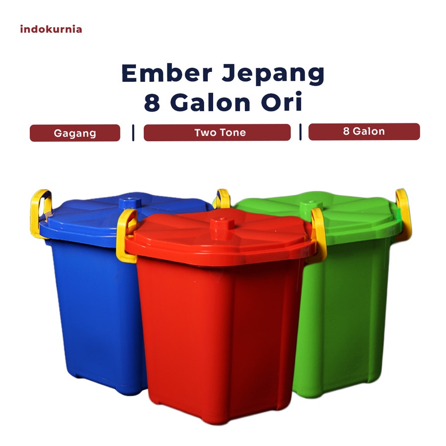 IK - EMBER PLASTIK JEPANG 8 GALON dengan TUTUP 30LITER EMBER TERMURAH