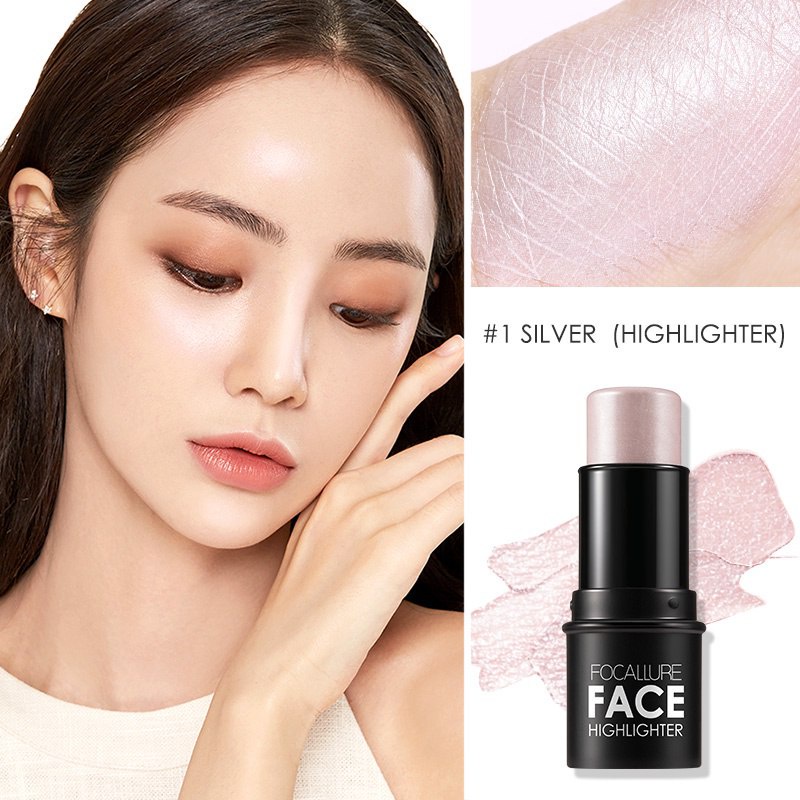 NIK - FOCALLURE Silky Cream Highlighter &amp; Contour Stick-Kosmetik Highlighter &amp; Contour Multi Stick - 4 colours FA01 BPOM ORIGINAL