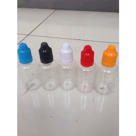 Botol Tetes Pet 30 ml Bulat Bening Tutup Childproof
