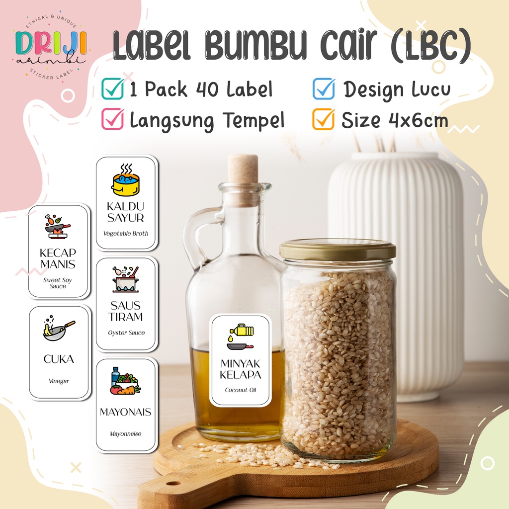 

Label Bumbu Dapur Cair Waterproof