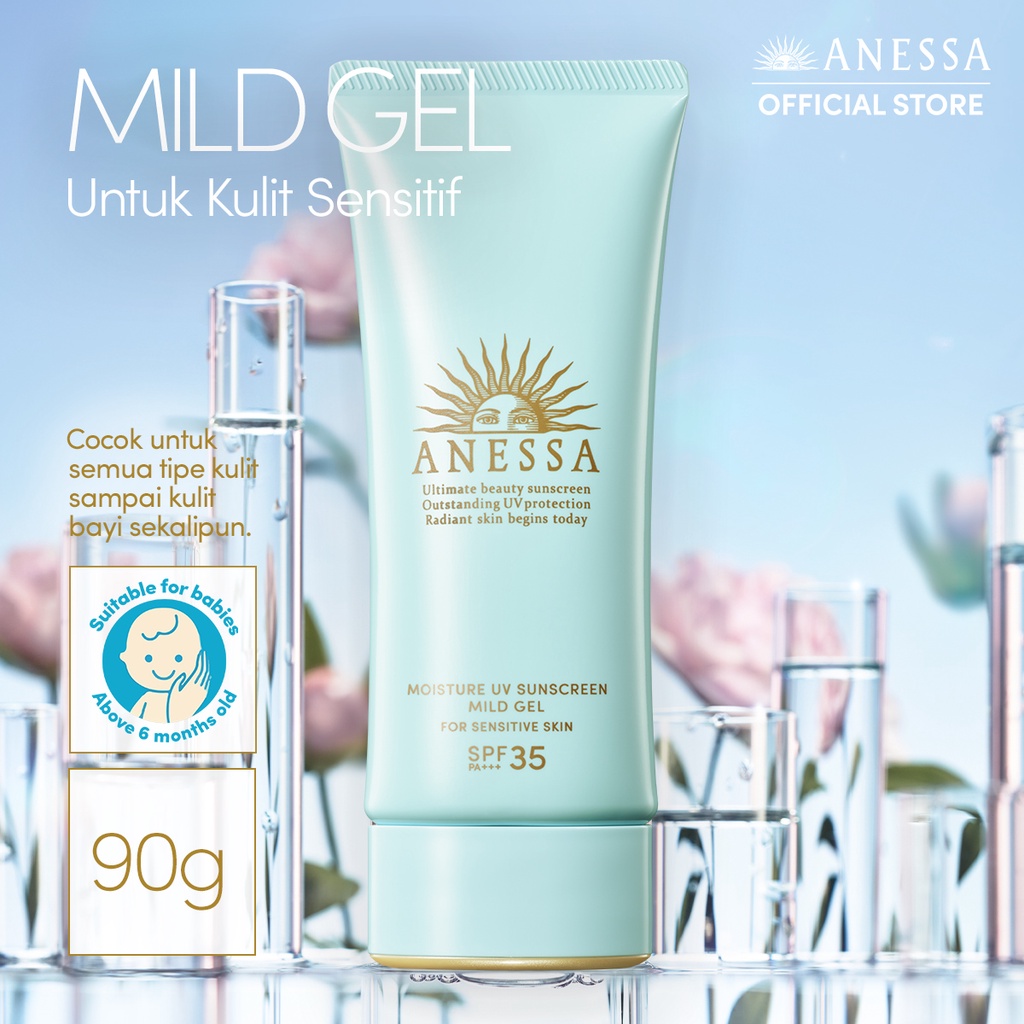 Anessa - Moisture UV Sunscreen Mild Gel 90g - Sunscreen Kulit Normal / Kering SPF 35+ PA+++
