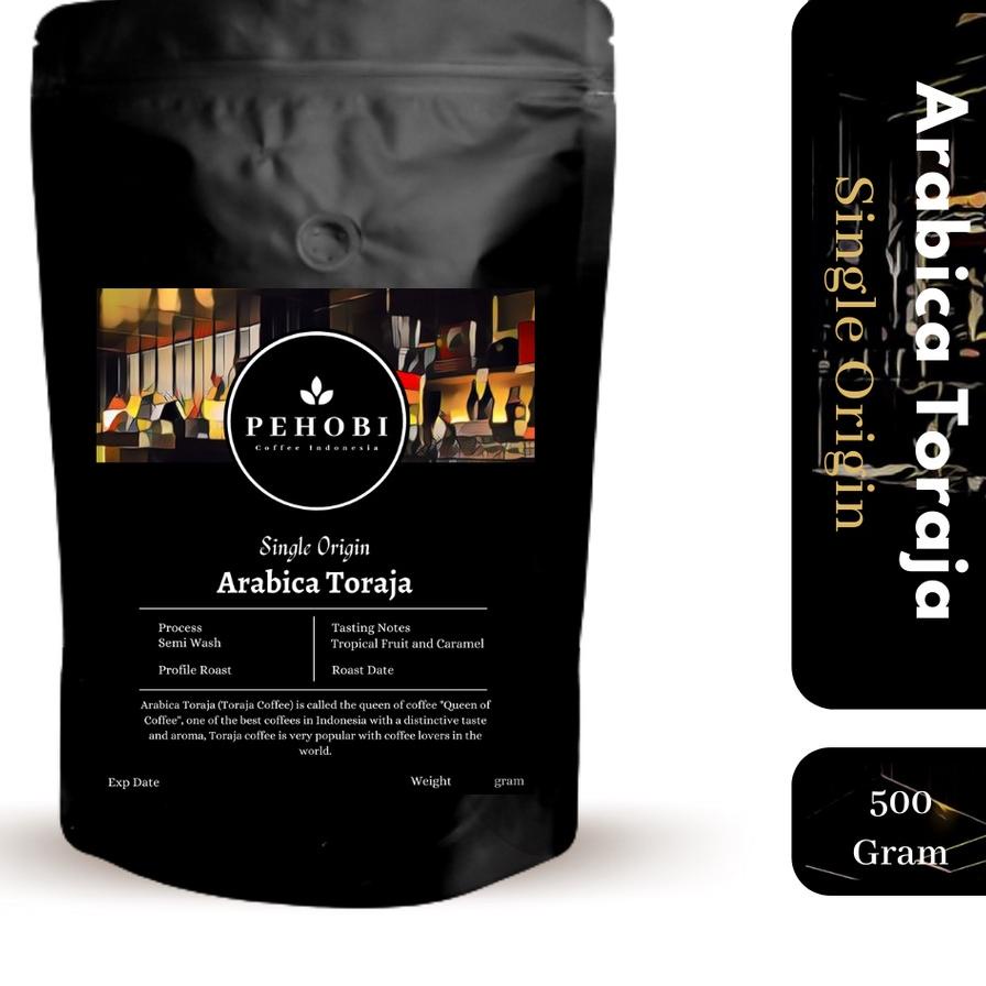 

☊ PEHOBI Kopi Arabica Toraja 500 gram ➲