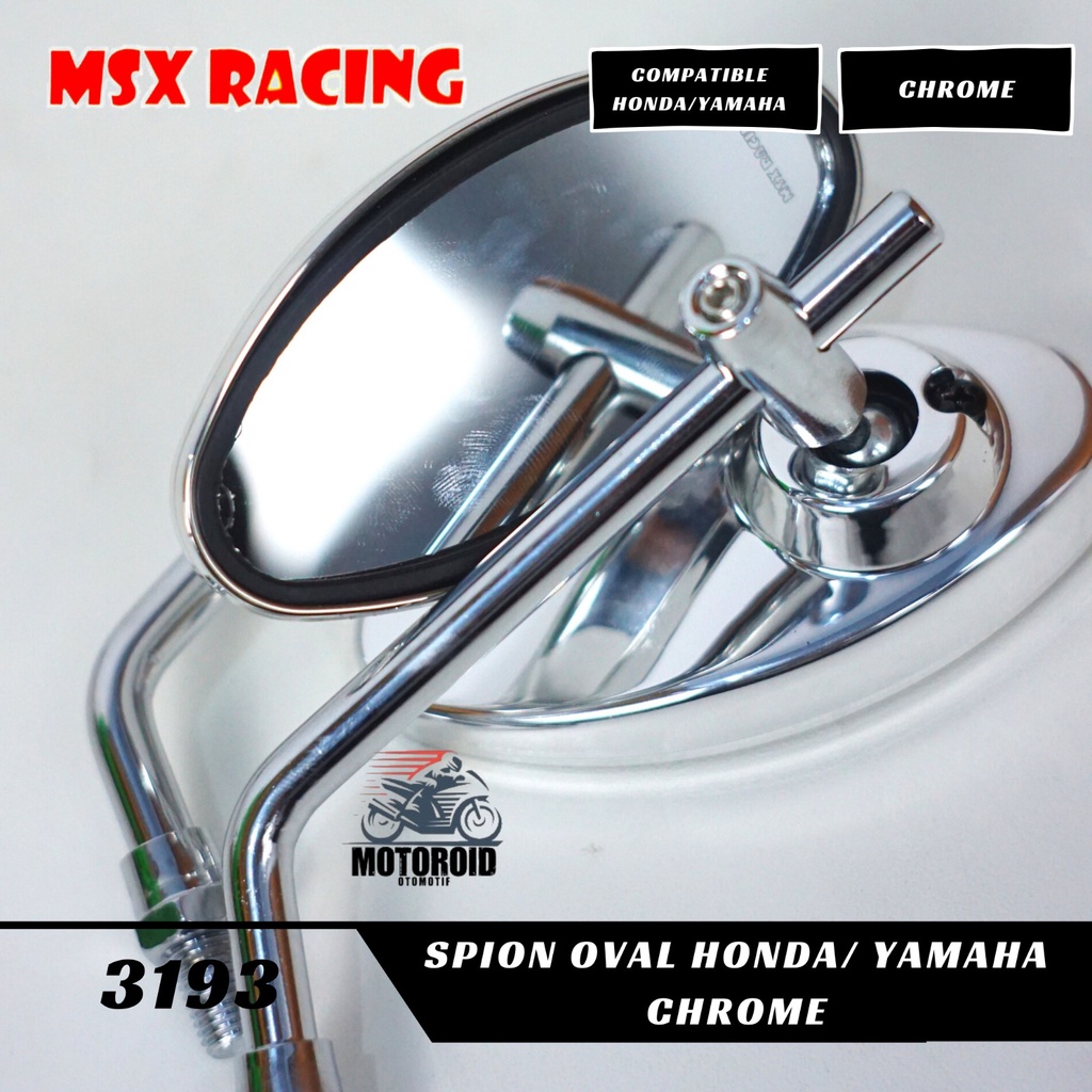 SPION CNC OVAL MINI UNIVERSAL YAMAHA HONDA CHROME