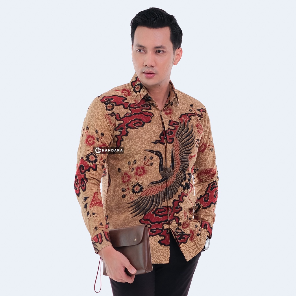 Handara Batik Pria Lengan Panjang Slim Fit Premium Soang Raja HB-349