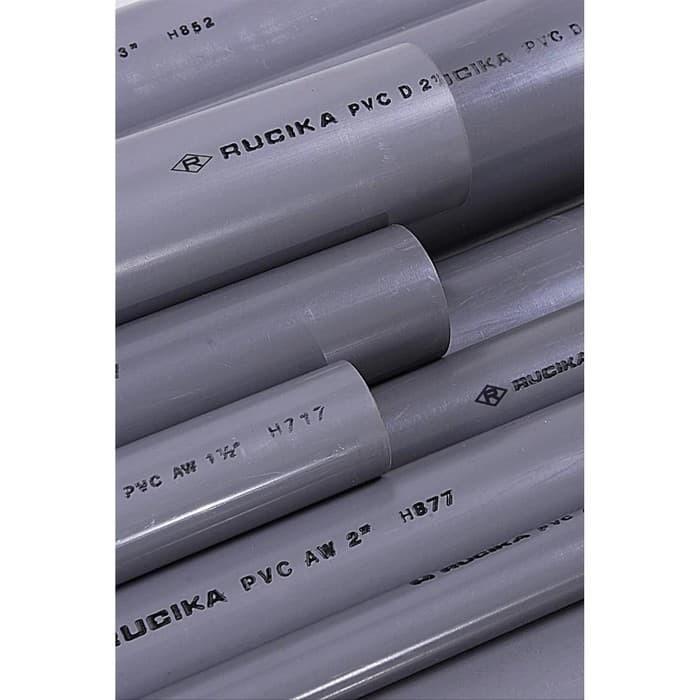 Terlaris Pipa Air Peralon Pvc Rucika Jis Abu 4" 4 Inchi 4Inch Per Batang