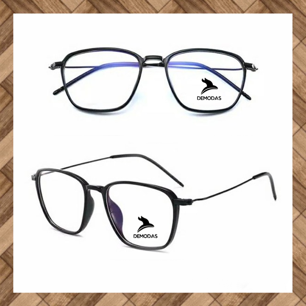 Kacamata Lensa Photocromic lensa blueray lensa bluecromic lensa anti radiasi Minus / Normal / Silinder pira wanita cewe cowo 2189 Demodas Glasses