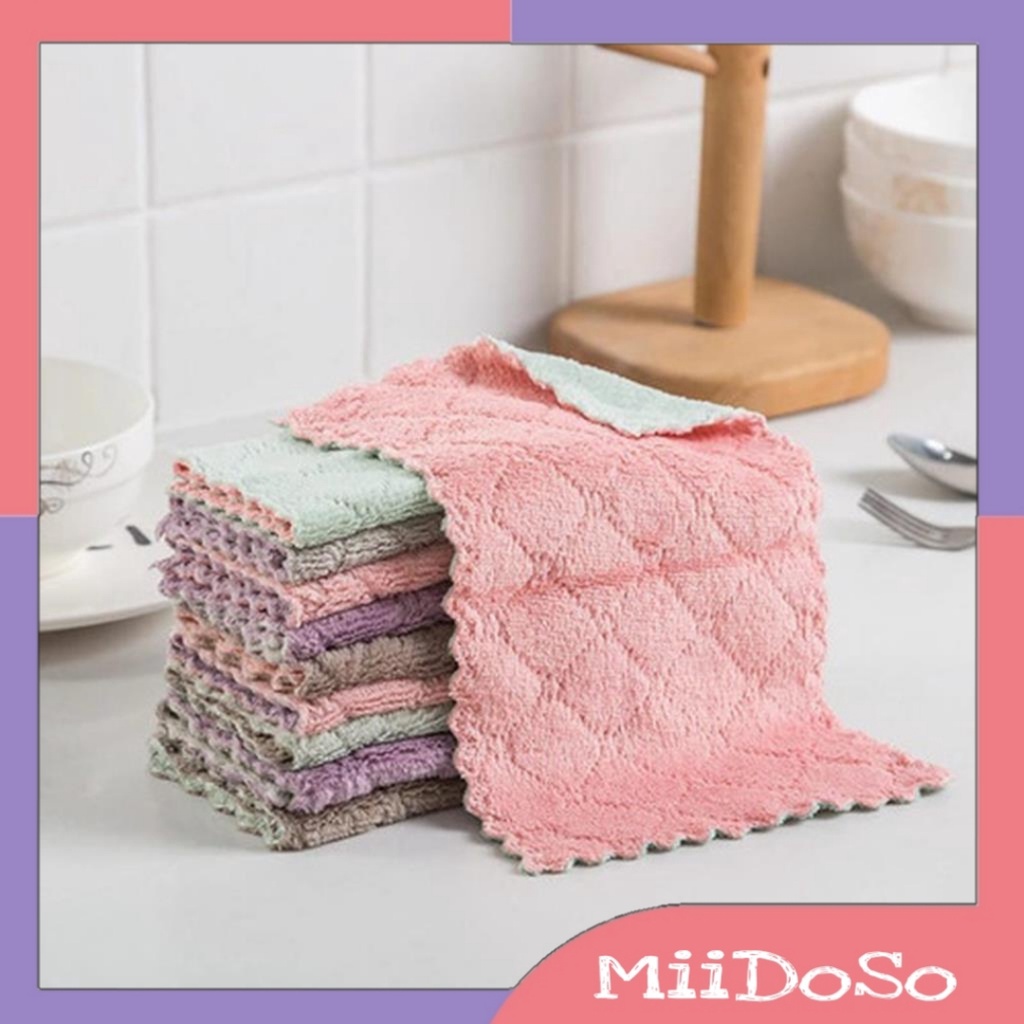 NEW Kain Lap Microfiber Cuci Piring Anti Minyak Dapur Tangan Serbaguna