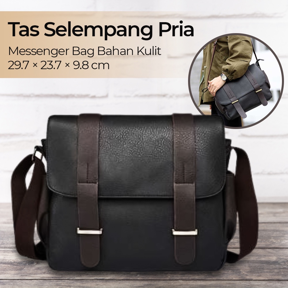 TAS SELEMPANG PRIA BESAR BAHAN KULIT