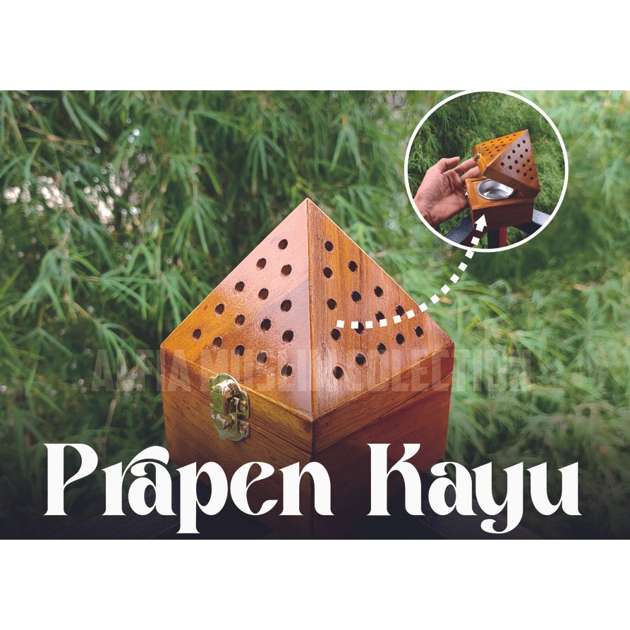 Prapen Mubkhara Mabkhara Tempat bakar Bukhur Buhur Kerucut Kayu Jati