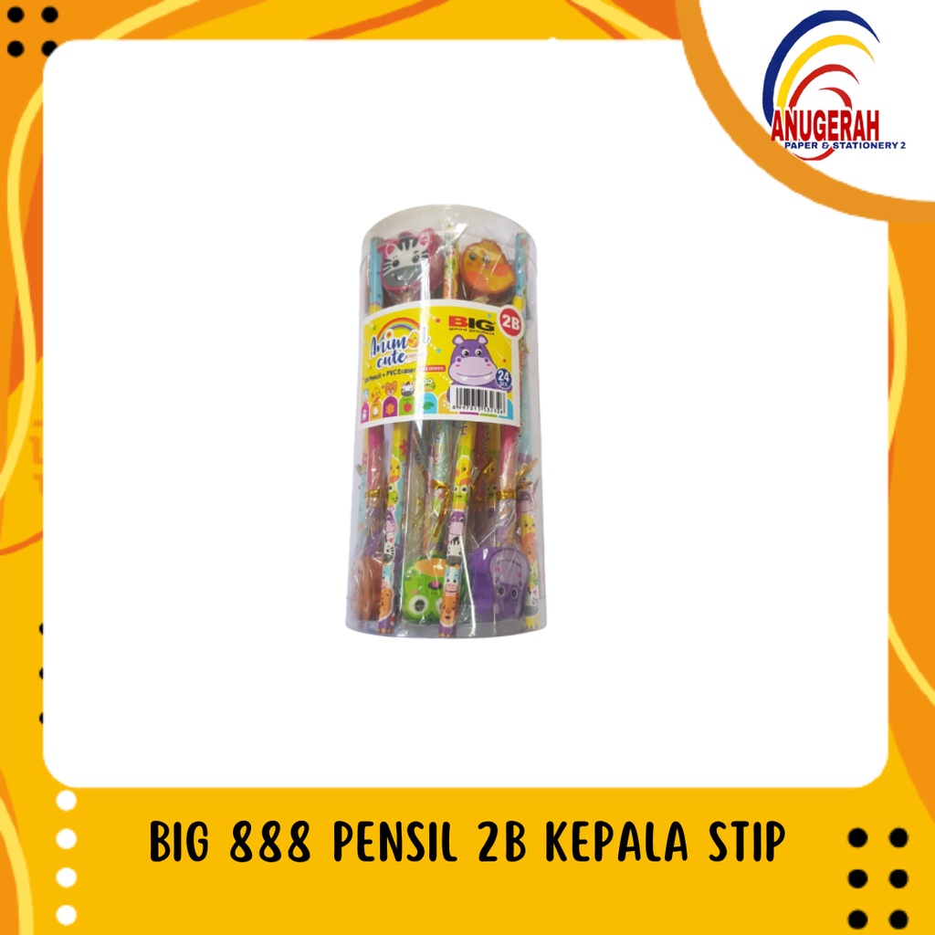 

BIG 888 PENSIL TABUNG 2B KEPALA STIP (PCS)