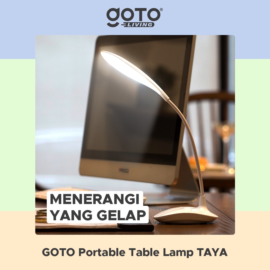Goto Taya Table Lamp LED Lampu Meja Belajar Baca Fleksibel Recharge