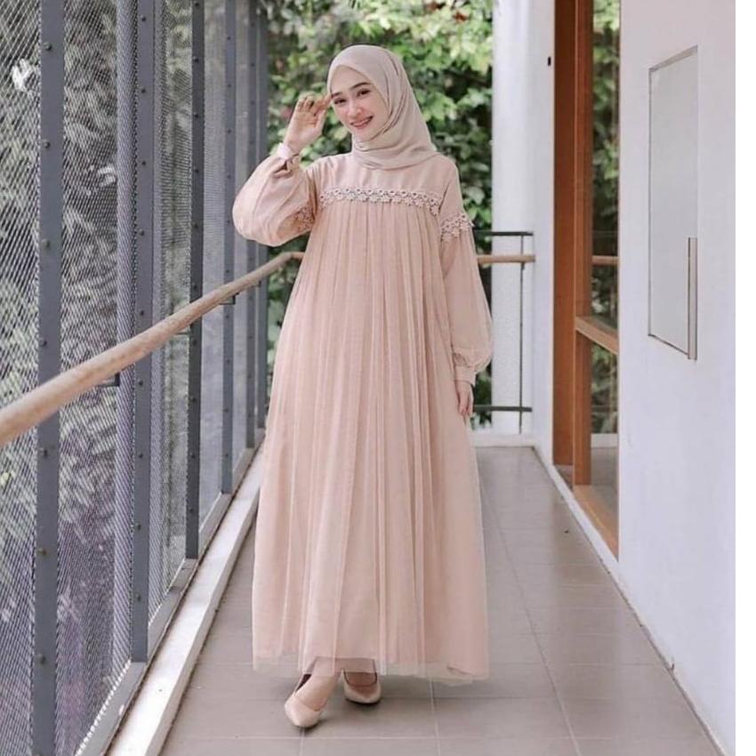 HARGA SPESIAL XC - Maxi Nuraini / Couple Nuraini / Maxi ZOYA / Dress Maxi Tile / Gamis Muslim Terbar