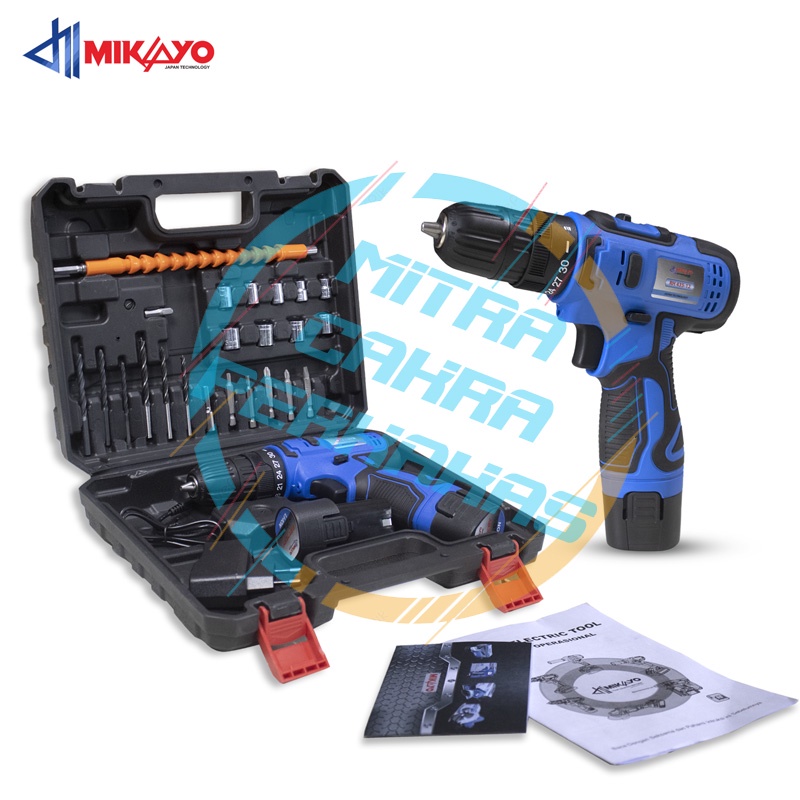 PROMO!!! Mesin Bor Tangan Cordless Drill 12volt Bor Tanpa Kabel Bor Baterai 12volt dua batrai