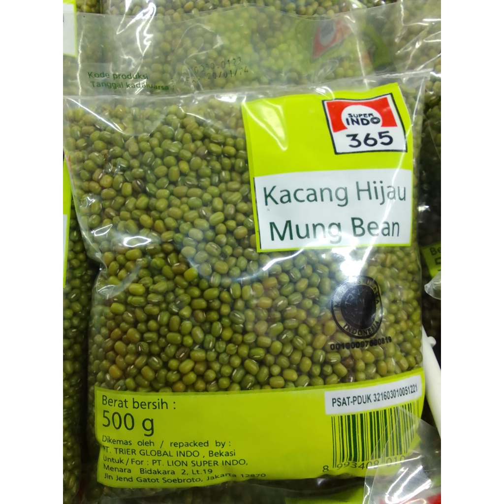 

Kacang Hijau Mung Bean 500 Gram 365