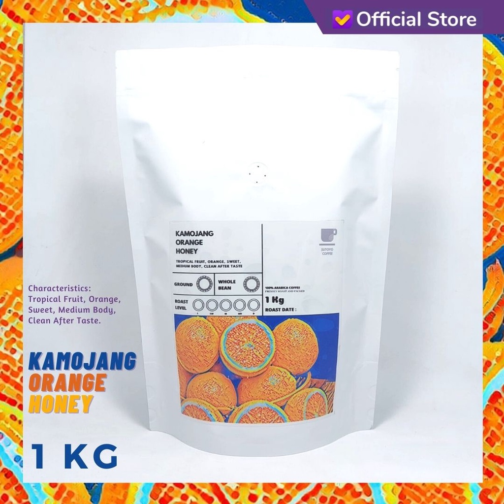 

SUTOYO COFFEE - Kamojang Orange Honey 1 Kilogram (KG) / Single Origin / Specialty Coffee / New Crop / Sutoyo Coffee Official Store / Shopee Mall