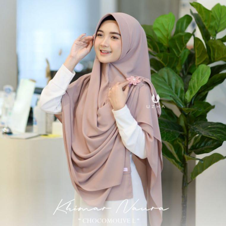 VIRAL Naura Khimar ORI Uzma Hijab (Hijab Instan)