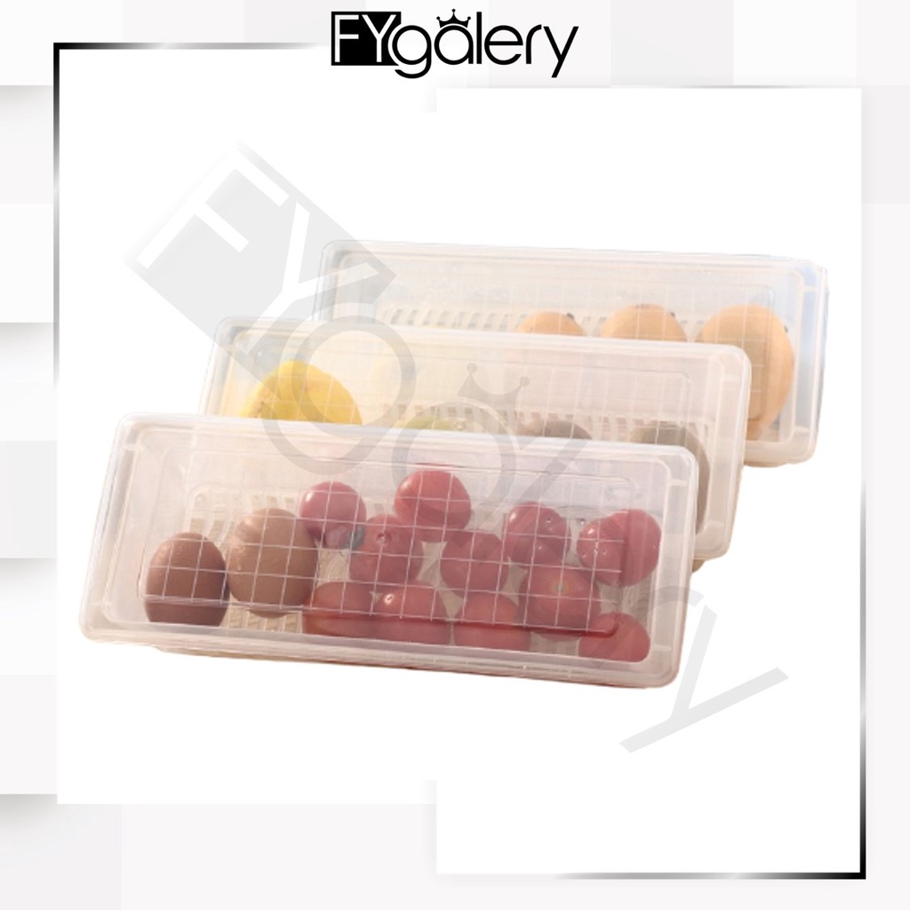 FYGALERY HL0276 Tempat Penyimpanan Transparan Makanan Box Serbaguna