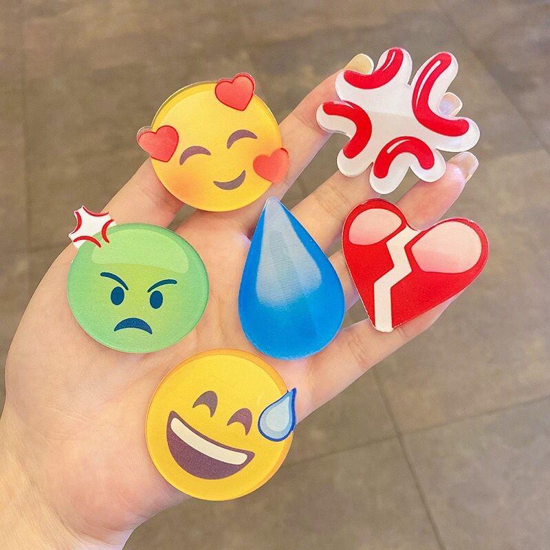 Jepitan Poni Rambut  Emoji Hair Clip Ekspresi Lucu