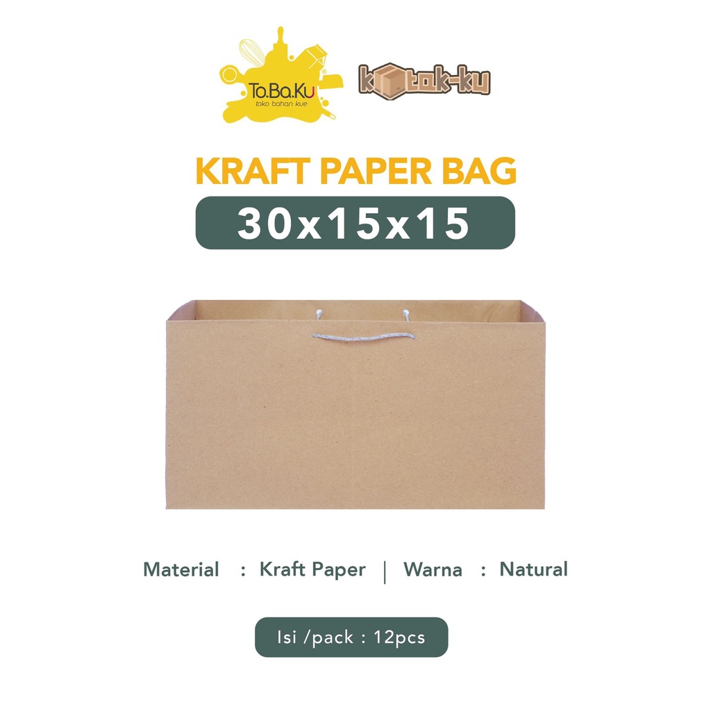 

Kotak-Ku Paper Bag 30 x 15 x 15 (Pack isi 12pcs)