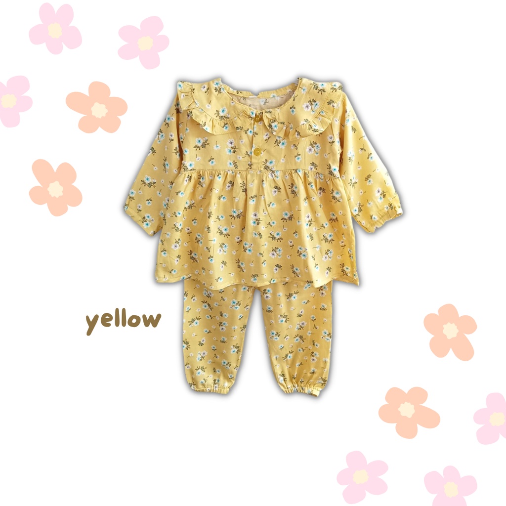 setelan one set rayon balita anak perempuan 1 2 3 tahun baju anak balita cewek baby bayi AISYAH ONE SET tunik rayon anak baju lengan panjang atasan anak perempuan