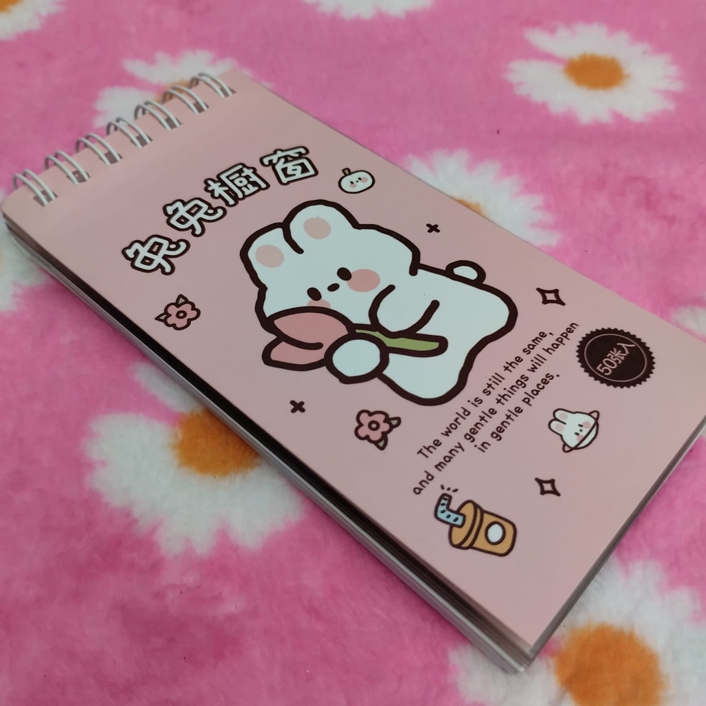 Buku Stiker Aesthetic Motif Karakter  1 Buku 50 Lembar