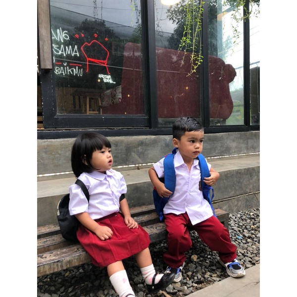 Baju Kostum Seragam Sekolah Anak Perempuan Bocil
