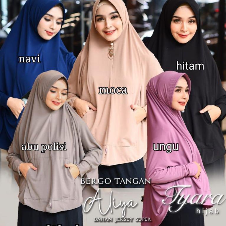 HARGA TERMURAH Jilbab Khimar Instan Hijab Lengan Aliya Ori Tyara