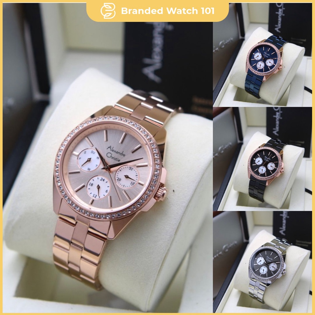 ORIGINAL Jam Tangan Wanita Alexandre Christie AC 2949 / AC2949 / 2949 Garansi Resmi 1 Tahun, Stainless