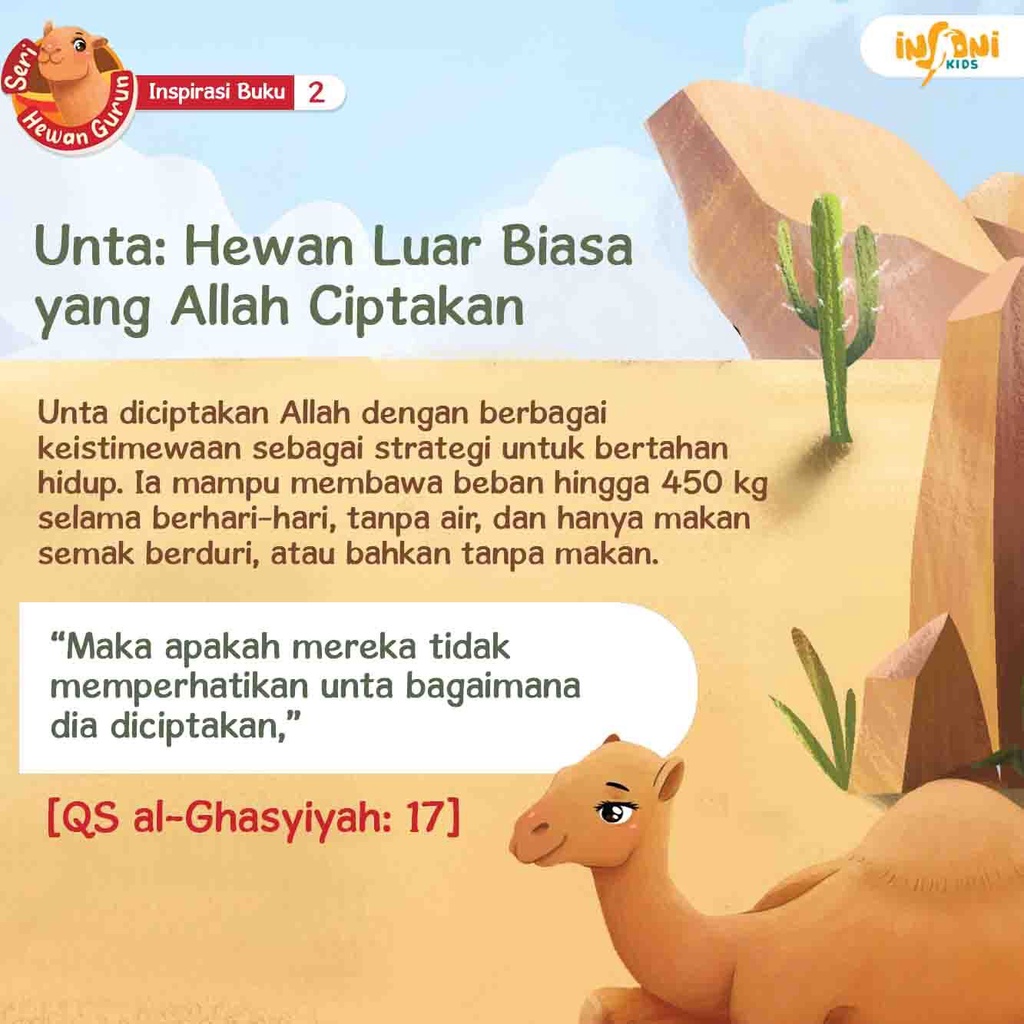 Buku Anak Muslim 1 Set Seri Hewan Gurun (Isi 3 Buku) - Gema Insani