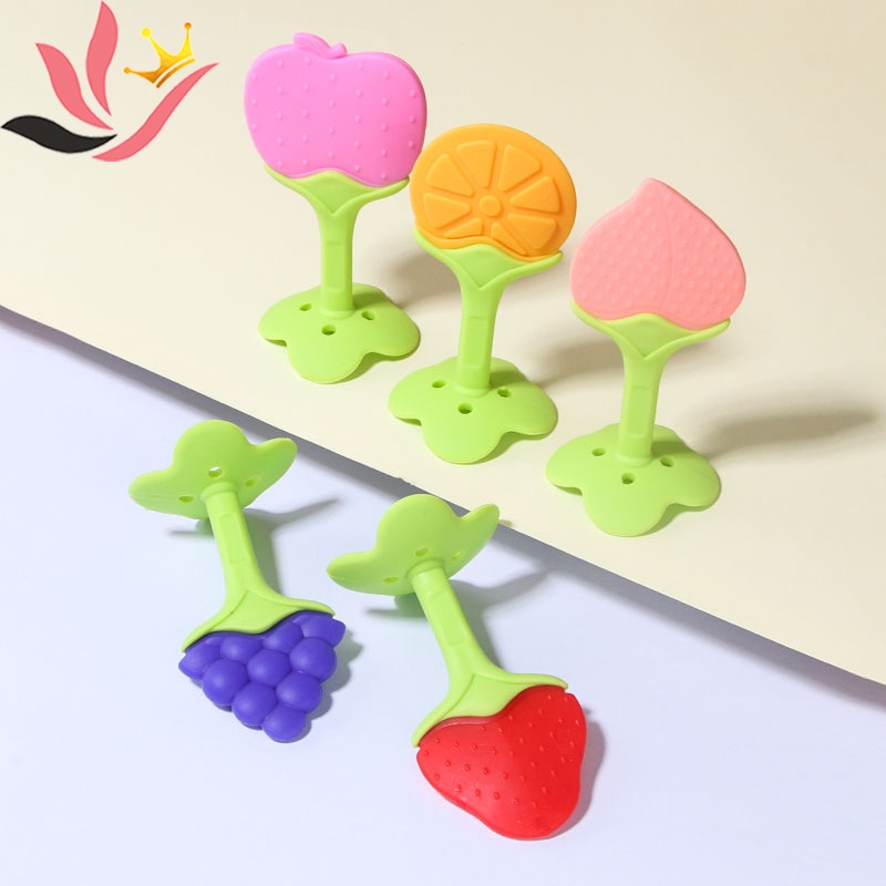 T&amp;Y Teether Bahan Silikon Baby Fruit Teether Gigitan Bayi Teether Gigitan Bentuk Buah Bahan Silikon BPA FREE