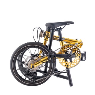 Sepeda Lipat Element Troy UV 10 Speed Black Chrome Gold