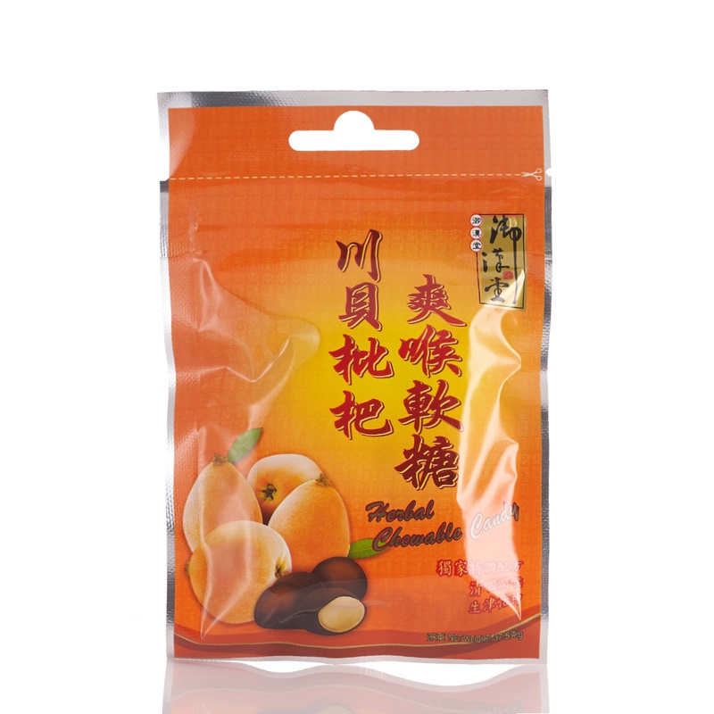 Yue Hon Tong Herbal Chewable Candy Orange, 37.5g// pereda sakit tenggorokan// singapore
