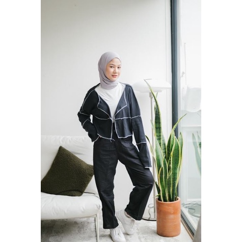 Lucy Cardigan Simply Outer Wanita Kardigan Katun  Outer Crop Kekinian by Chikoisme NR