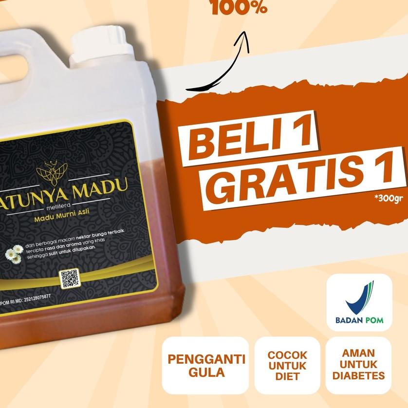 

✬ Murni Asli 1KG 500GR Ratunya Mellifera Dorsata Natural Pure Raw Honey ●