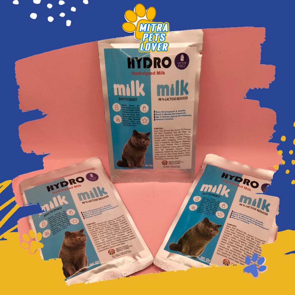VITAMIN DAN NUTRISI CAT - HYDRO MILK CAT 30 GR - VITAMIN MINERAL DAN NUTRISI UNTUK KUCING YANG SUDAH DI SAPIH MEMENUHI KEBUTUHAN PROTEIN ANAK KUCING - BERKUALITAS MURAH ORIGINAL - PET ANIMAL HEALTH CARE TAMASINDO -  VITAMIN PELIHARAAN - MITRAPETLOVER