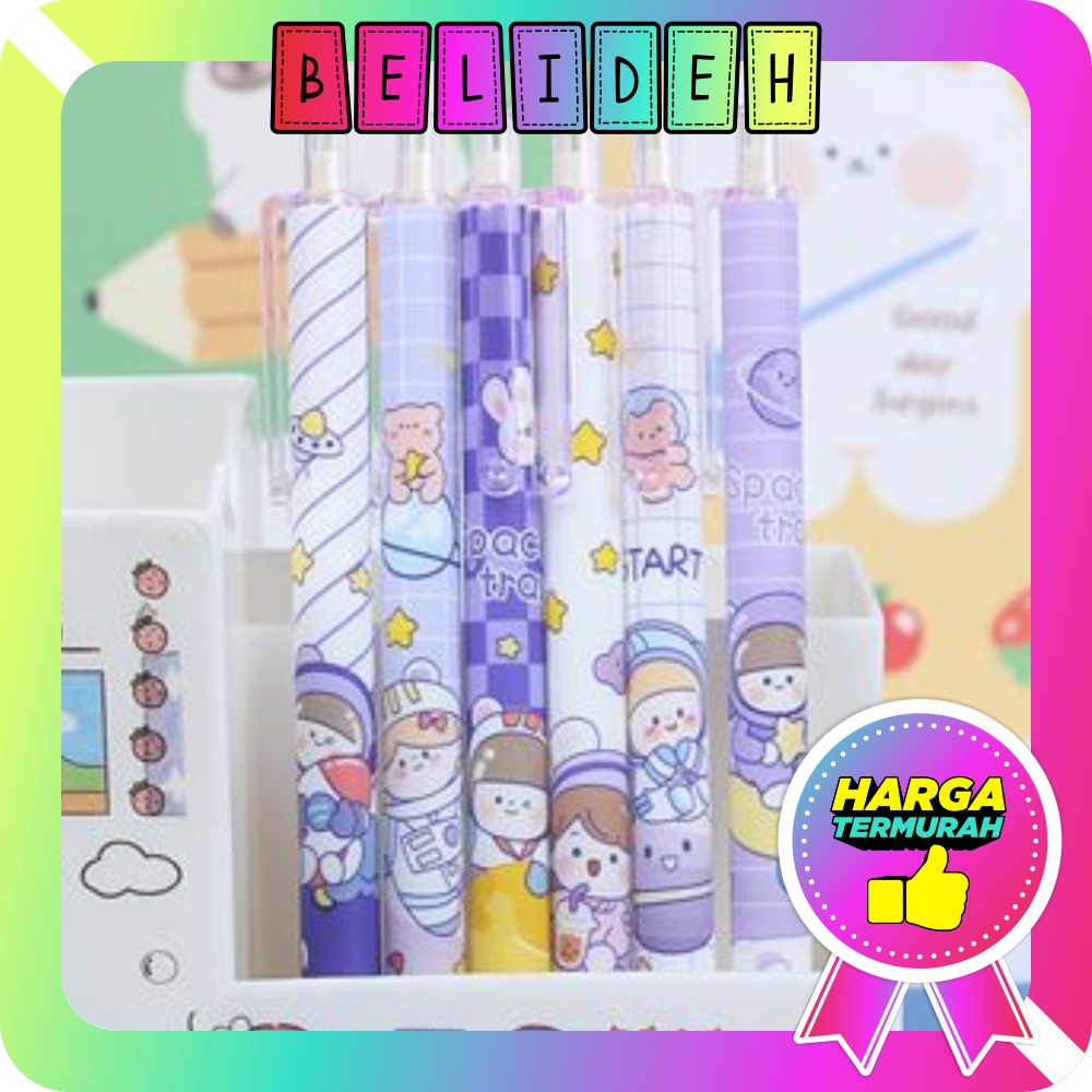 

☛BELIDEH☚Pulpen Gel Motif Karakter Pulpen Pelajar Dan Kantor Pena Lucu Purple Series Kawaii Gel Ink Pen S052