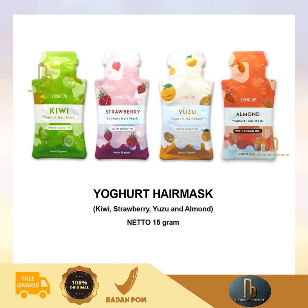 YESNOW Yoghurt Hair Mask Sachet - Masker Rambut