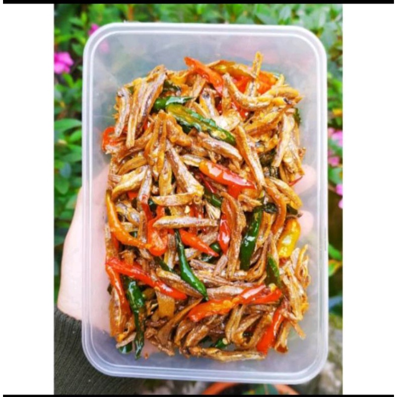 tumis teri jengki pedas 250gram