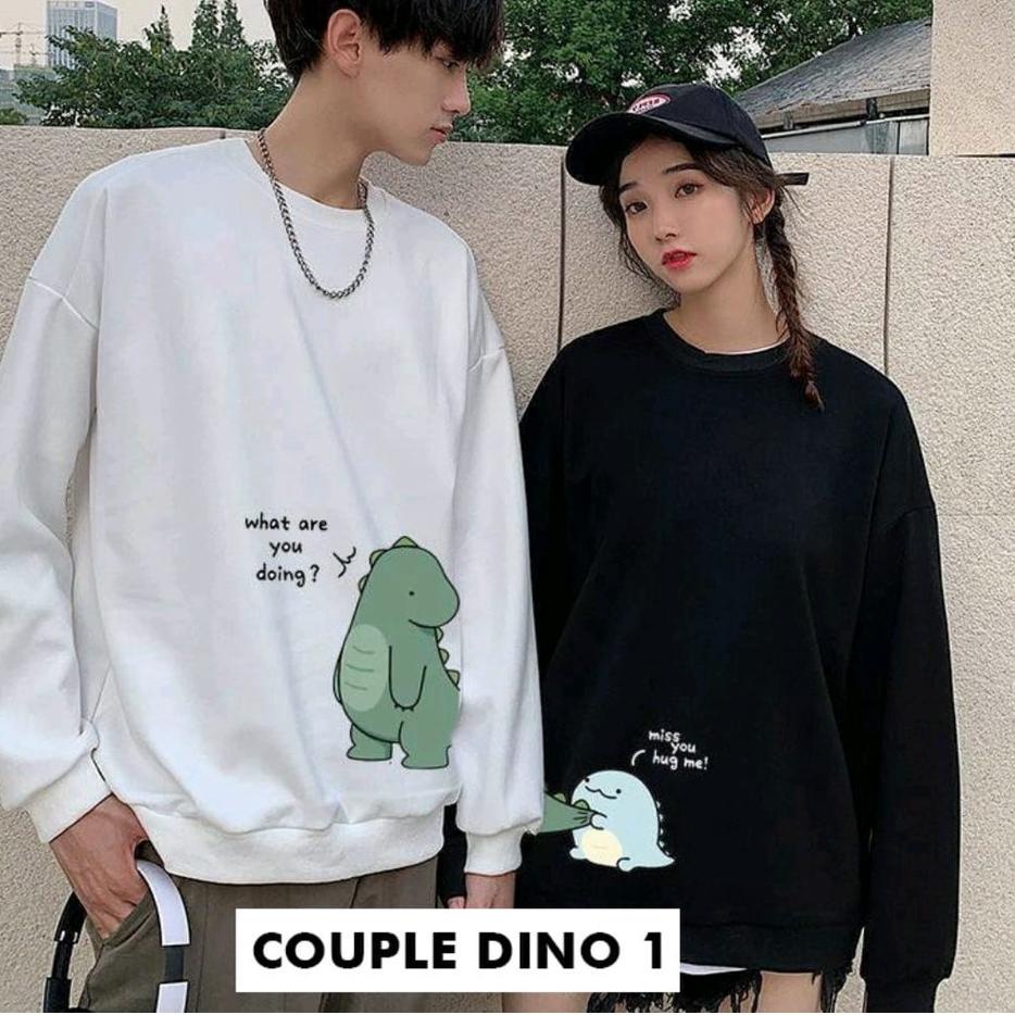 ◄ SWEATER COUPLE  SWEATER CUTE DINO /  SWEATER KEKINIAN ֍