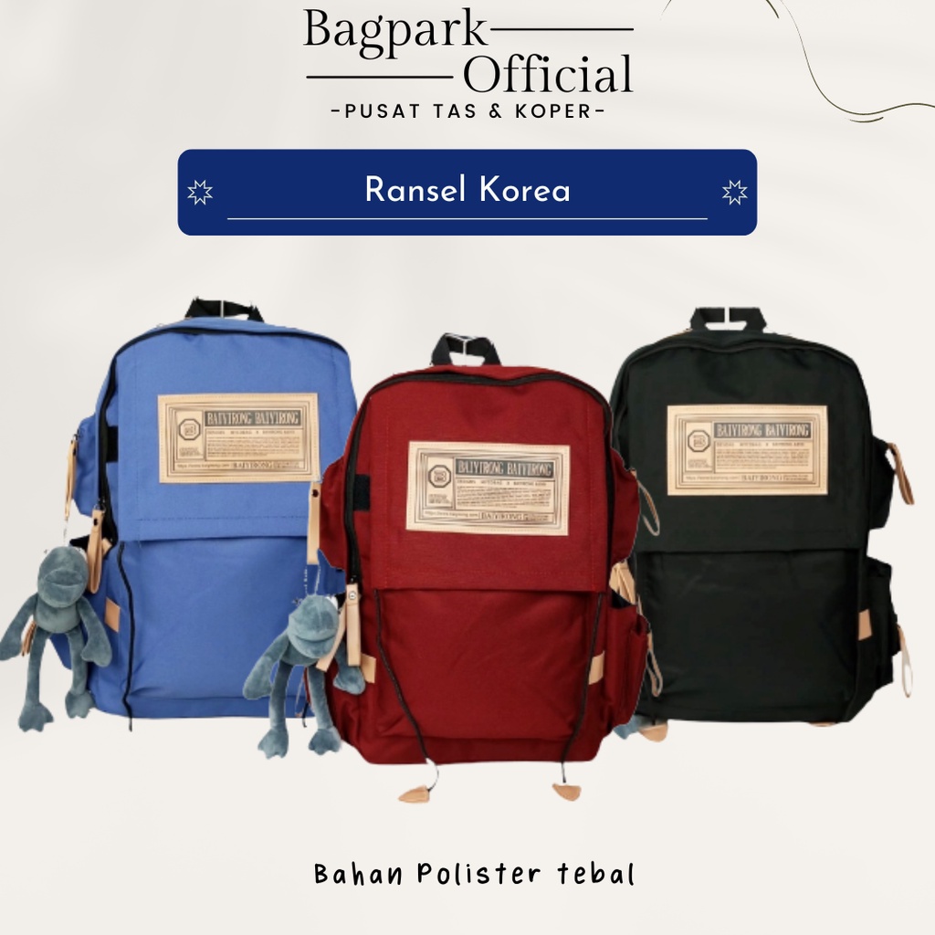 Tas Ransel Sekolah Import Tas Anak Remaja Tas Korea Premium Trendy Ransel Anak Kekinian Ransel Remaja Korea Free Gantungan Boneka