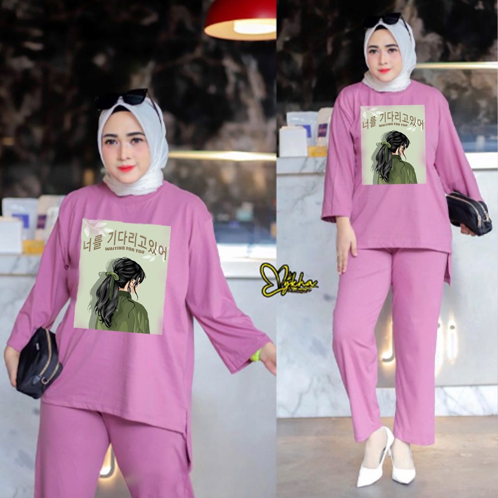 SETELAN TUNIK WANITA HIJAB COLABORATION BAHAN BABYTERY