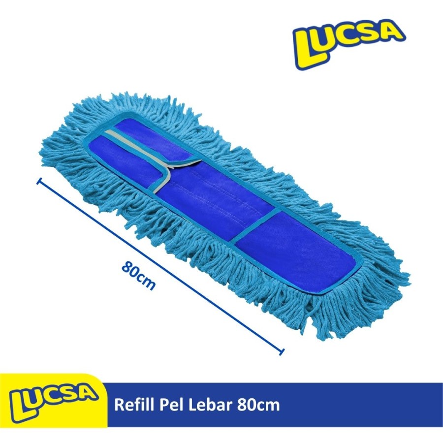 Ktmstore Pel Lebar 80cm Refill Pel Sapu Lantai Lobby Dust Mop Lucsa LM-1809