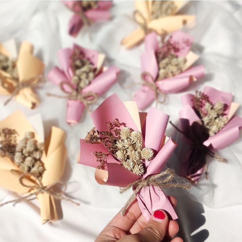 Buket Bunga Kering Mini Aesthetic | Buket Mini Murah