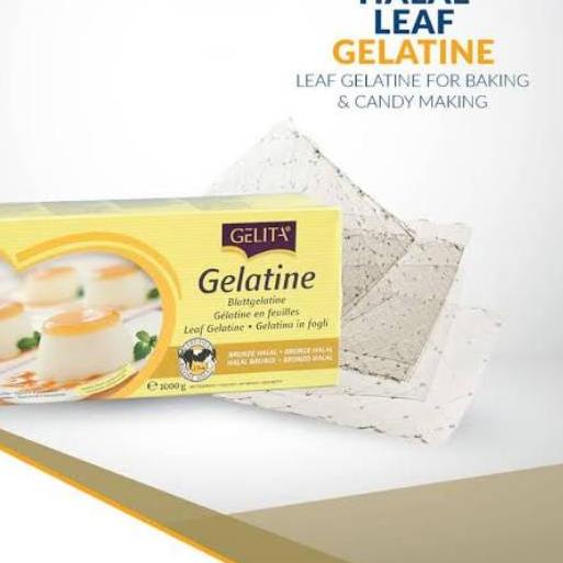 

❁ 10 Lembar Gelatin Lembaran Halal / Gelatine Sheet Gelita Halal ◘