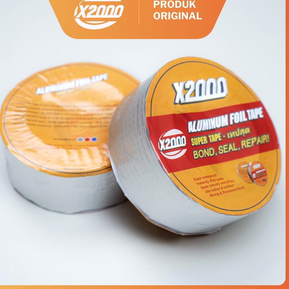 ♖ Super tape x2000 lakban anti bocor jepang tahan air aluminium tape strong doble tip super kuat sti