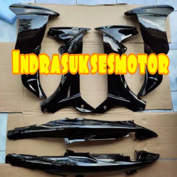 sayap body depan berikut body belakang motor jupiter z burhan hitam