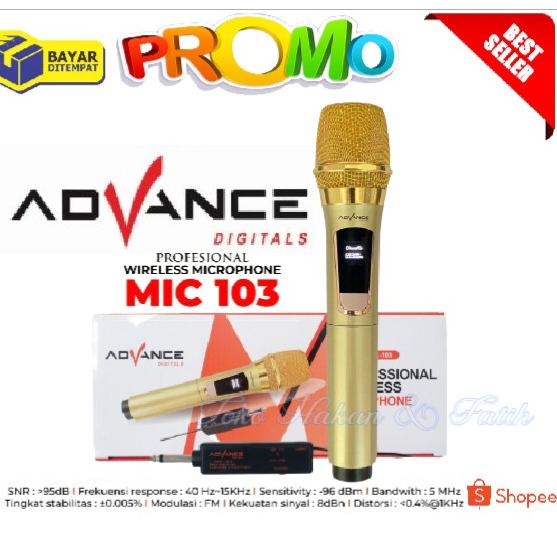 ➣ mic wireless single advance 103 / Mic Profesional Wireless Microphone ADVANCE 103 ➳