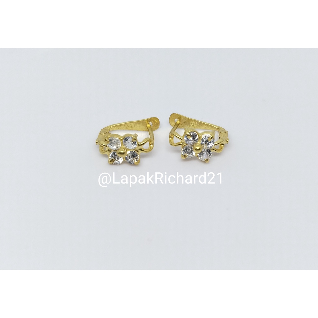 Anting emas muda perhiasan emas muda anting dewasa 1gram
